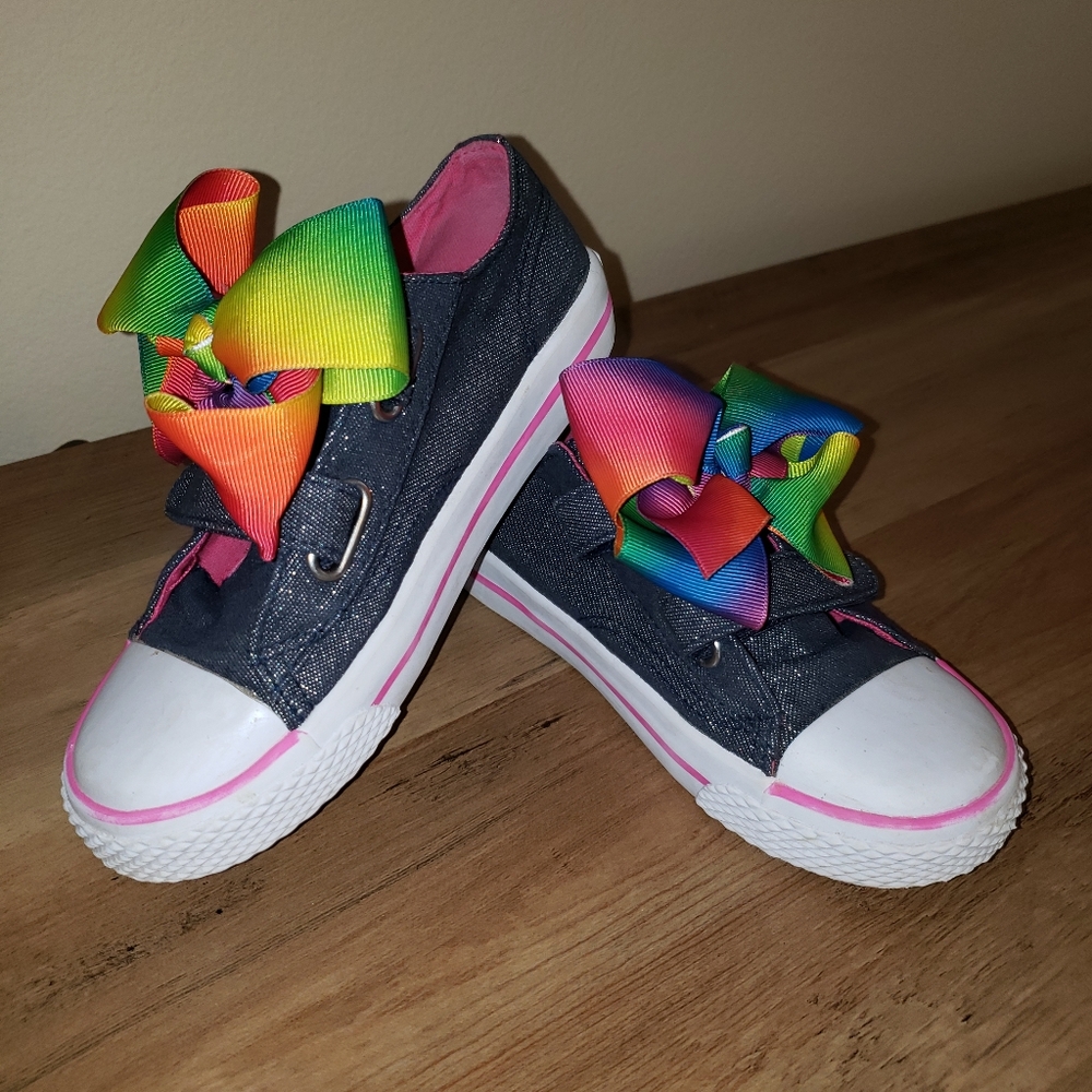 JoJo Siwa Multicolored Bow & Denim sneakers